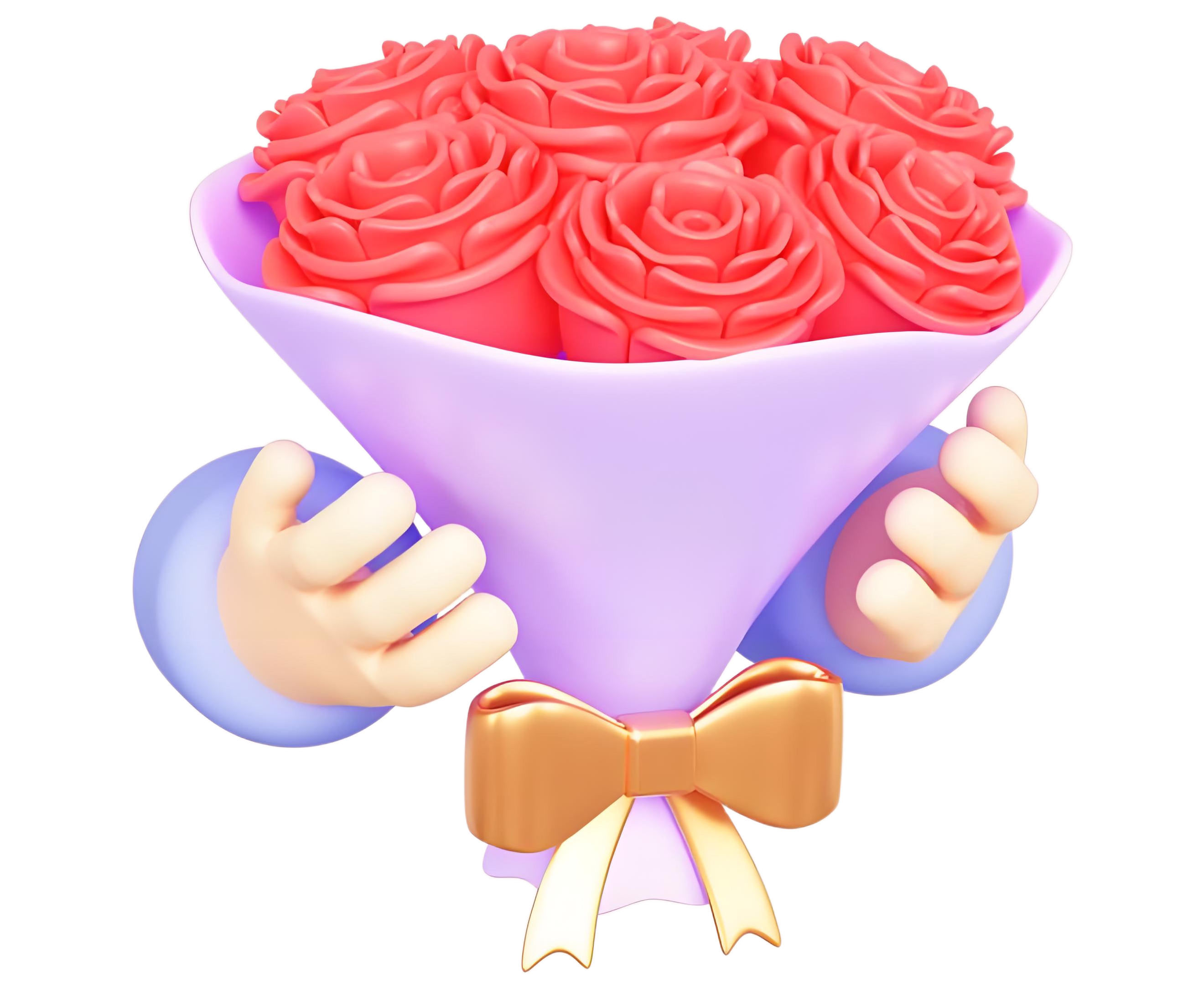 3D illustration of a hand holding credit cards and cash, with a pink card in the center, green card on top, and some cash bills, representing budget management and financial planning